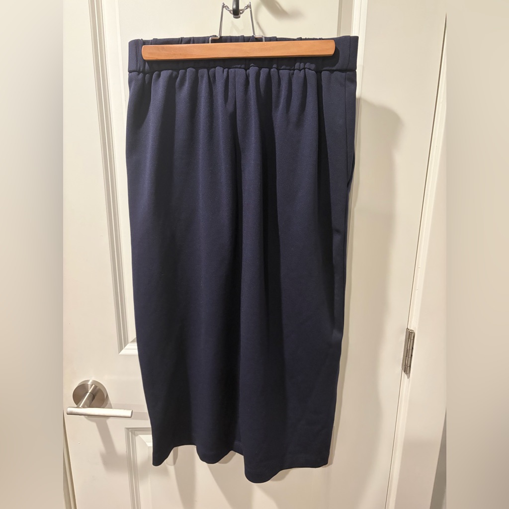 Tibi Navy Midi Skirt | Size 8 |